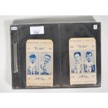 A set of vintage cigarette cards, Carreras TURF slides, Famous Cricketers, complete set of 50 cards,