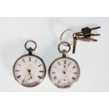 Two late 19th Century / early 20th Century silver pocket watches to include a Victorian pocket watch