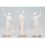 A collection of 3 Wedgwood bisque figure of 'Euphrosyne- the joyful' from the Three Graces, Ltd