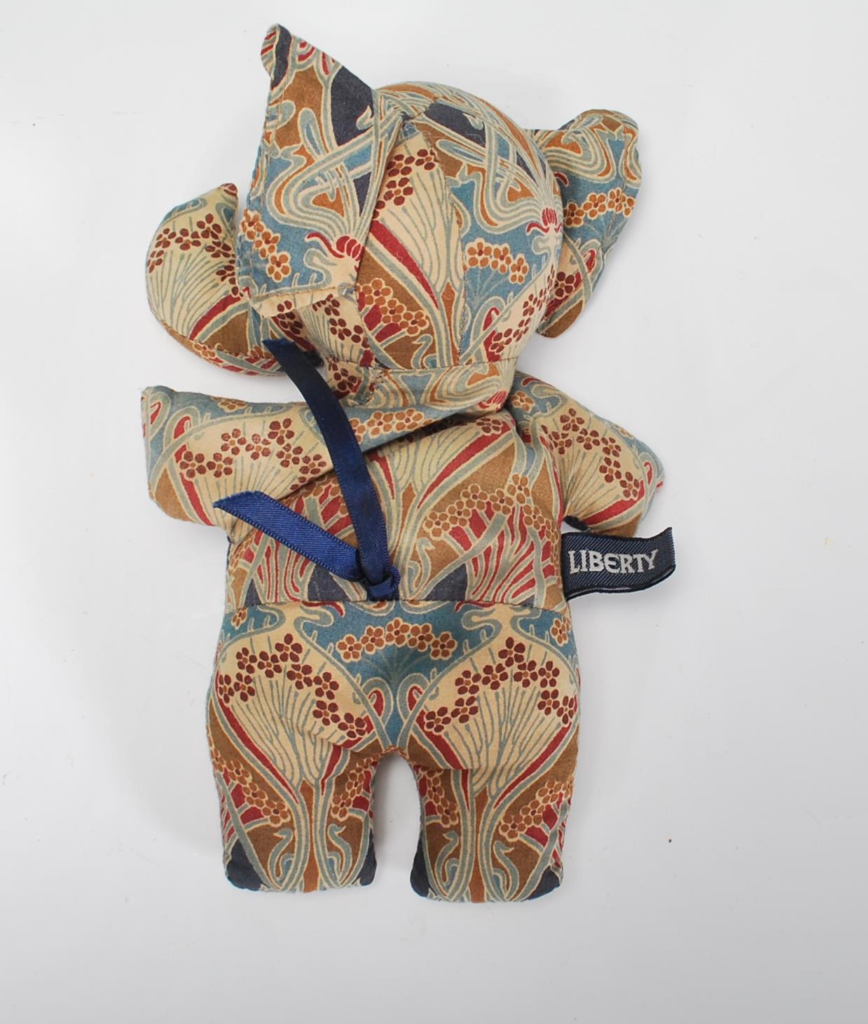 A 20th Century Liberty & Co London handmade elephant beanie toy made from decorative Art Nouveau - Image 6 of 6