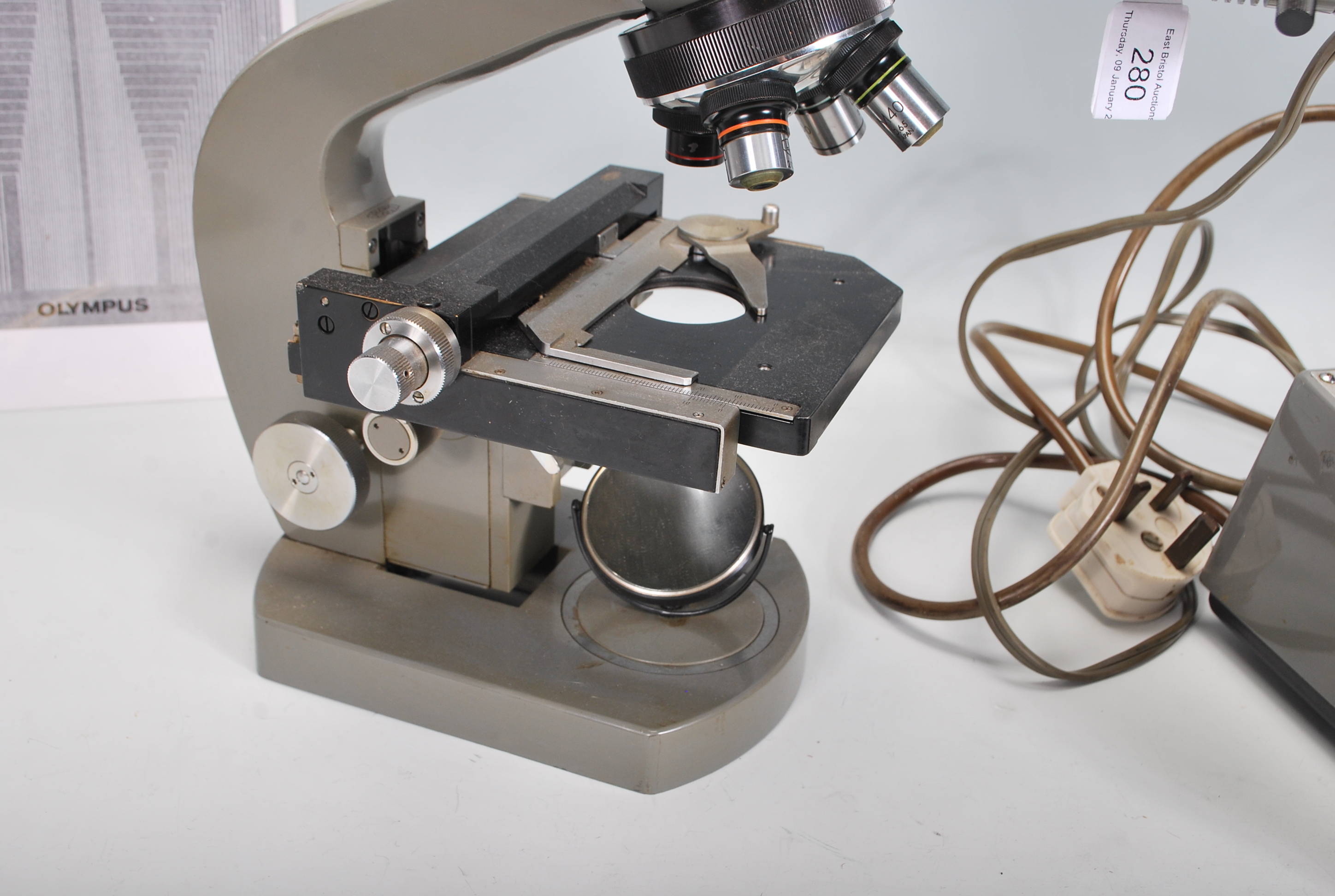 An Olympus Optical Company Ltd, metallurgical microscope, model MJ fitted K20X eyepieces. Together - Image 4 of 7