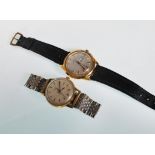 Two vintage gentleman's wrist watches to include a Timex Automatic water resistant wrist watch
