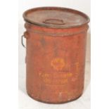 A rare vintage early 20th Century Shell Farm Grease Universal drum / can of cylindrical form being