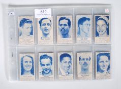A set of vintage cigarette cards / slides, Carreras TURF, 50 Olympics 1948, complete set of 50 cut