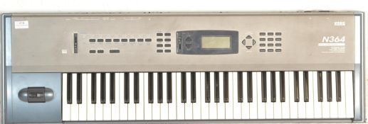 A vintage 20th Century Korg model  N364 synthesizer keyboard, Real-time Pattern Play and Record (