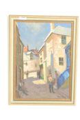 Bernard NINNES (1899-1971) St. Ives, Hayeswood, 20th Century oil on board painting of a street scene