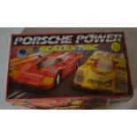 An original Scalextric boxed slot car racing set 'Porsche Power' appears complete within original