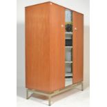 Leslie G. Dandy - G Plan - Limba Range - A 1960's retro vintage limba wood wardrobe having a