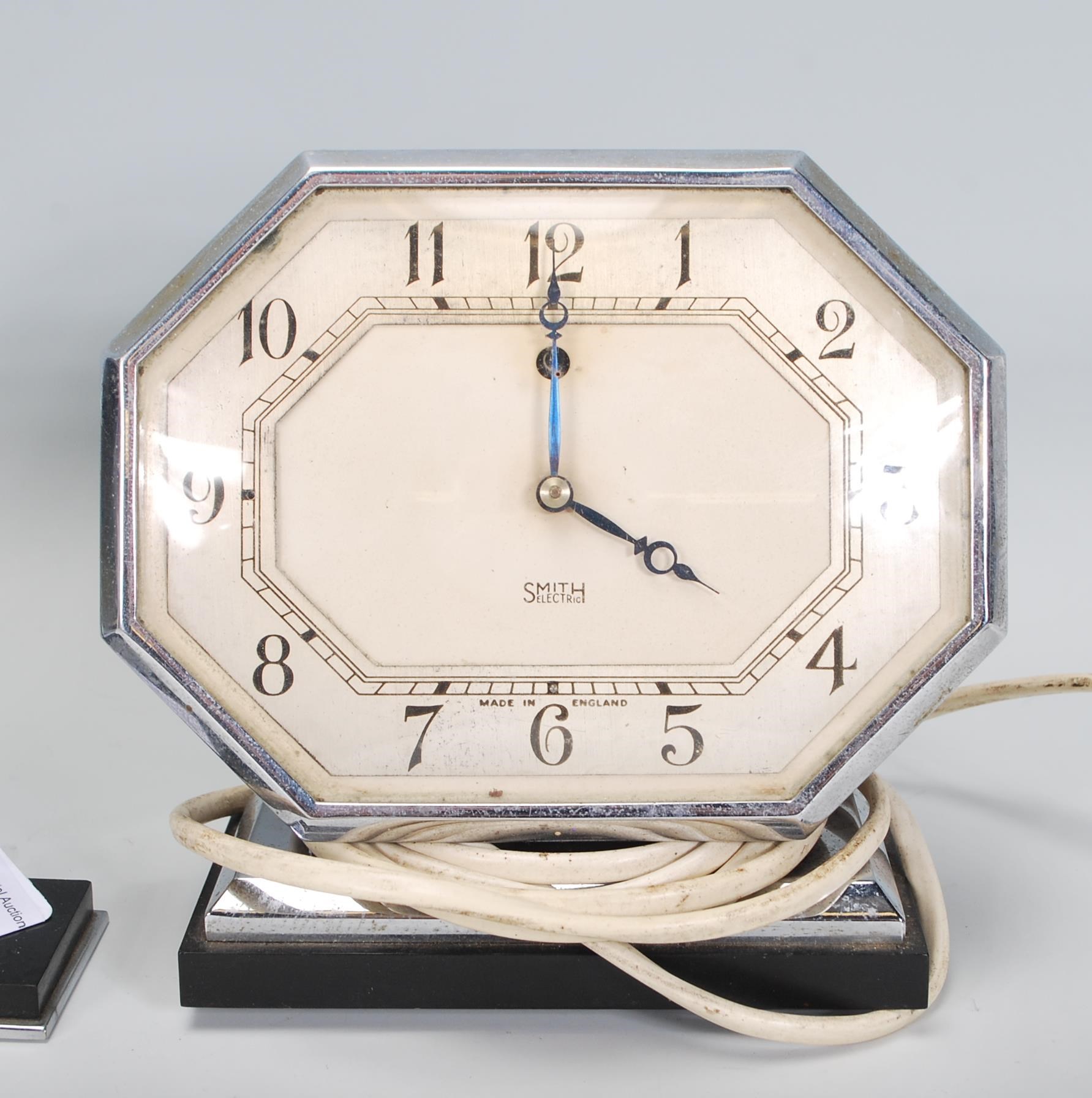 A group of three 20th Century Art deco mantel clocks by Smith Sectric and one Smith Electric. One of - Image 4 of 6