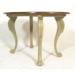 A Victorian 19th century mahogany shabby chic painted dining / centre table. The large cabriole legs