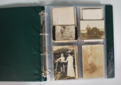CYCLING Postcard collection (x38) and two antique photos. Includes (x22) pre WWI Real Photo