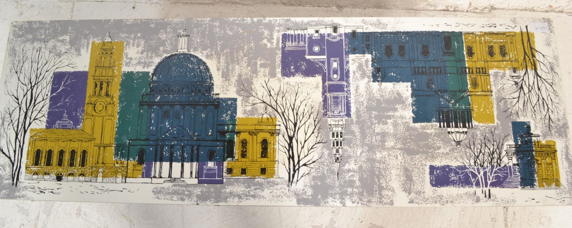 John Piper - Jasper Conran - ' London Skyline ' - A  mid 20th century retro vintage two tier - Bild 2 aus 6