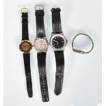 A group of four wrist watches to include a Citizen automatic 21 jewels water resistant watch, an