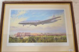 A framed and glazed Barry Walding limited edition signed print 55/850 entitled  "Brabazon - Lord