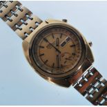 A vintage 1960's gentleman's Seiko 6139 chronograph automatic wrist watch having a gilt stainless