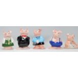 A set of Wade Natwest pottery pigs, to include Max