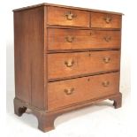 A 19th Century Georgian mahogany two over three chest of drawers, two short drawers over three