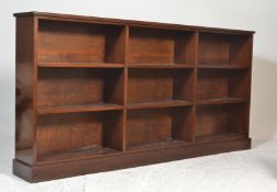 A Victorian style solid mahogany triple mahogany lawyers / library bookcase cabinet. The wide body