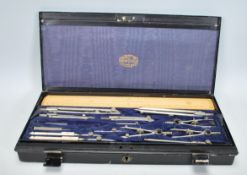 An early 20th Century part set of drawing / draughtsman's instruments, some with ivory handles and