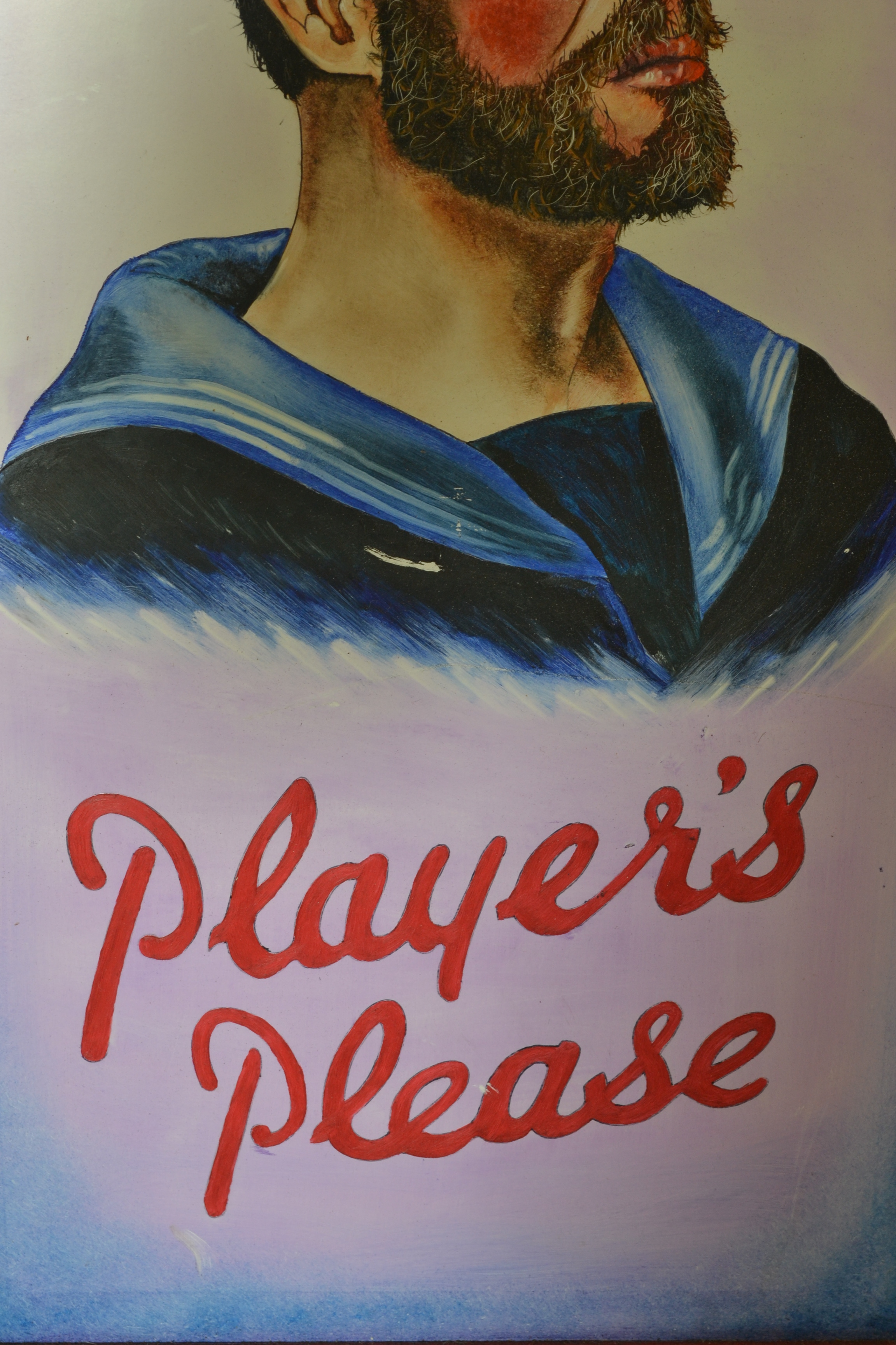 A contemporary artist's impression of a vintage enamel advertising sign on board for Player's Please - Image 4 of 4