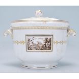 A 20th Century Richard Ginori Pittoria pattern ice bucket raised on a round footed base with