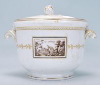 A 20th Century Richard Ginori Pittoria pattern ice bucket raised on a round footed base with