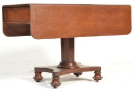 A Regency 19th century George III mahogany sofa / dining table. Raised on bun feet to a quadruped