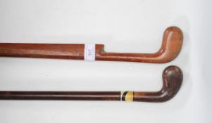 Two early 20th Century Sunday / Sabbath walking stick canes design with knob handles which can