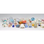 A large collection of approximately 30 20th Century paper weights to include some diamond  shaped