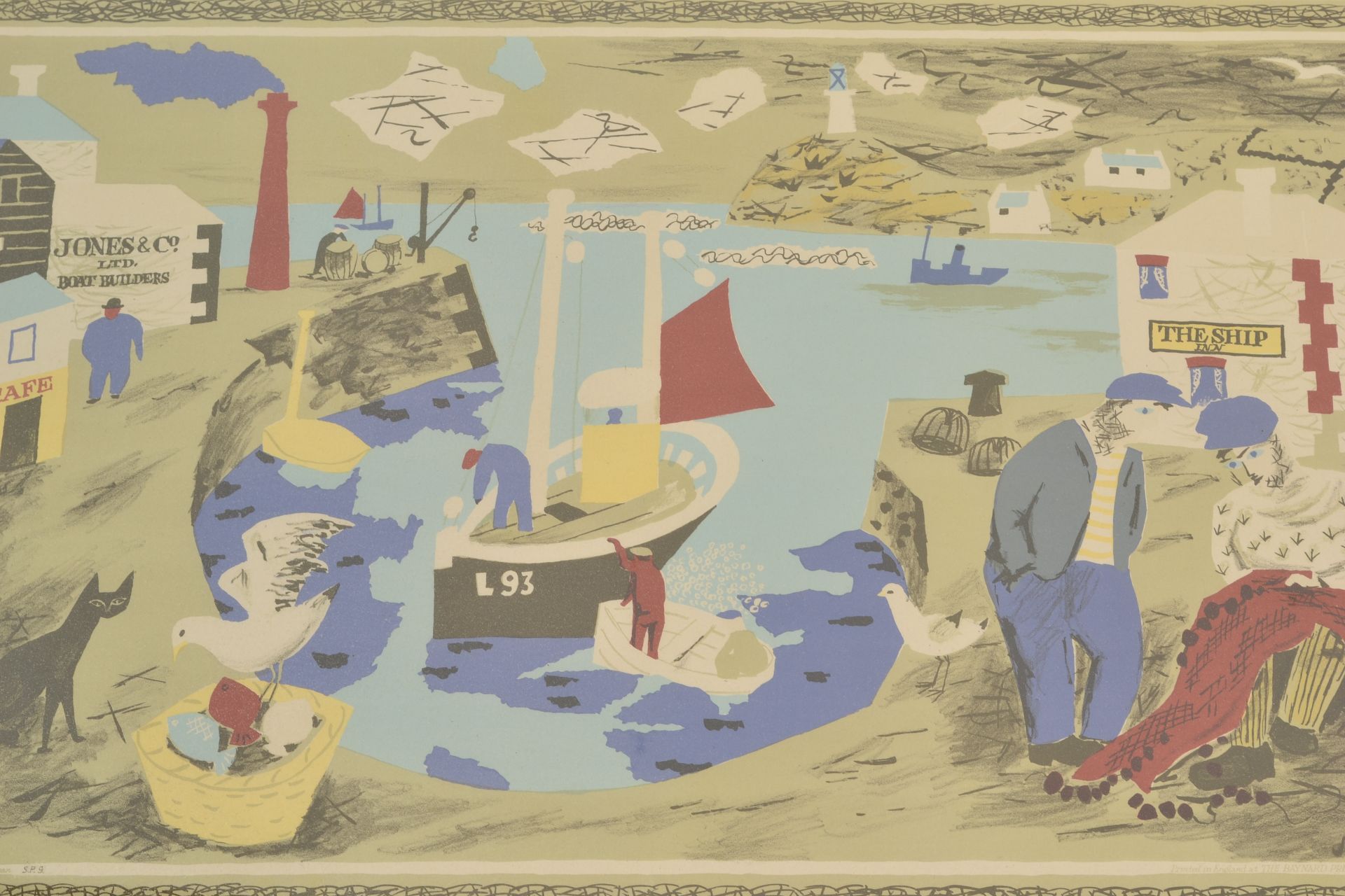 After Julian Trevelyan (1910-1988) Harbour (SP.9), colour lithograph, from the School Prints series, - Bild 2 aus 6