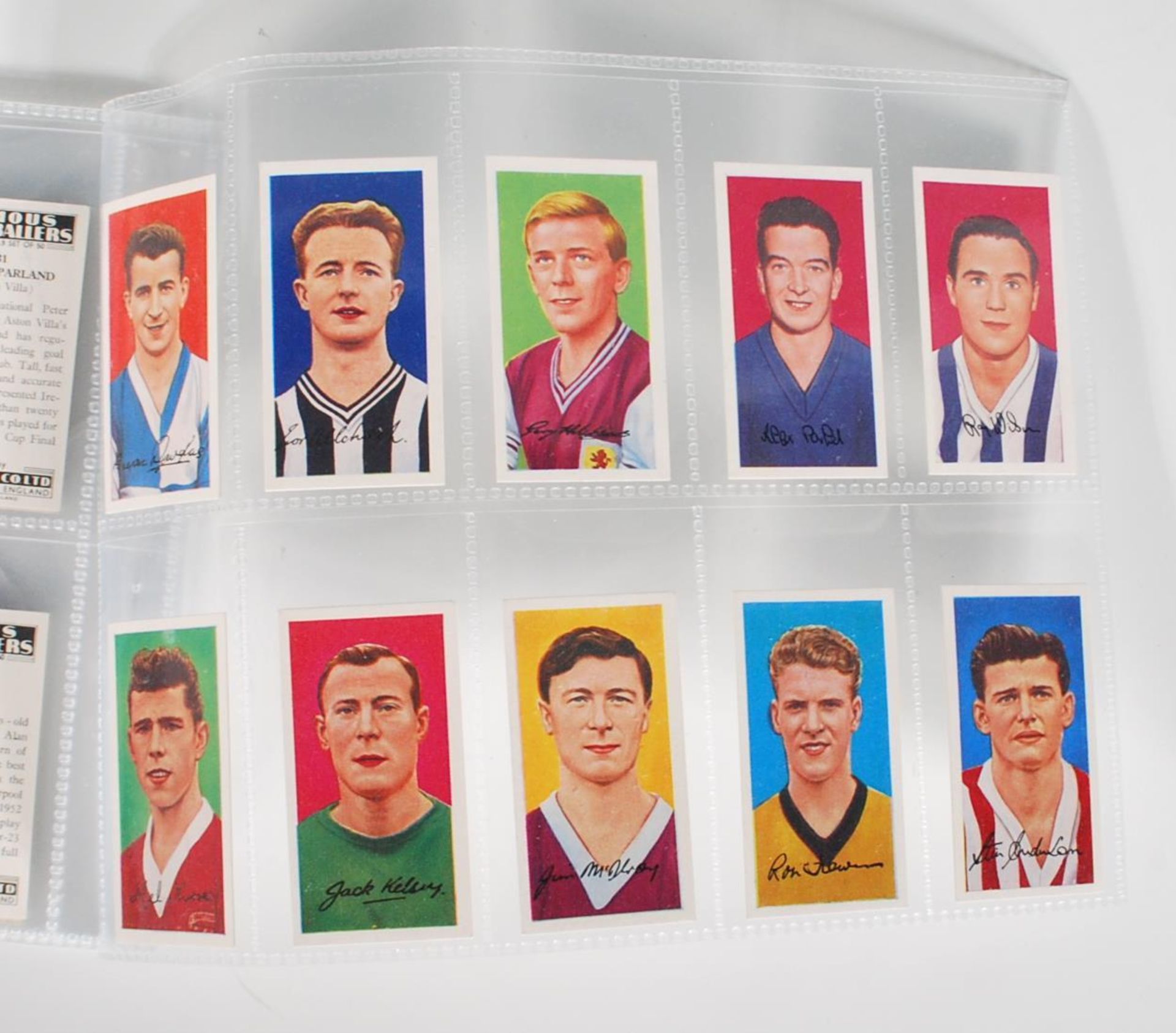 A full set of Barratt & Co Confectionery / Sweet trade cards. Famous Footballers Series A. 9 - Bild 5 aus 5
