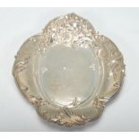 An early 20th Century Ebenezer Newman & Co silver hallmarked pin tray / dressing table dish of