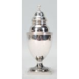 An early 19th Century George III silver hallmarked WIlliam Bennett pepper / pounce pot of tapering