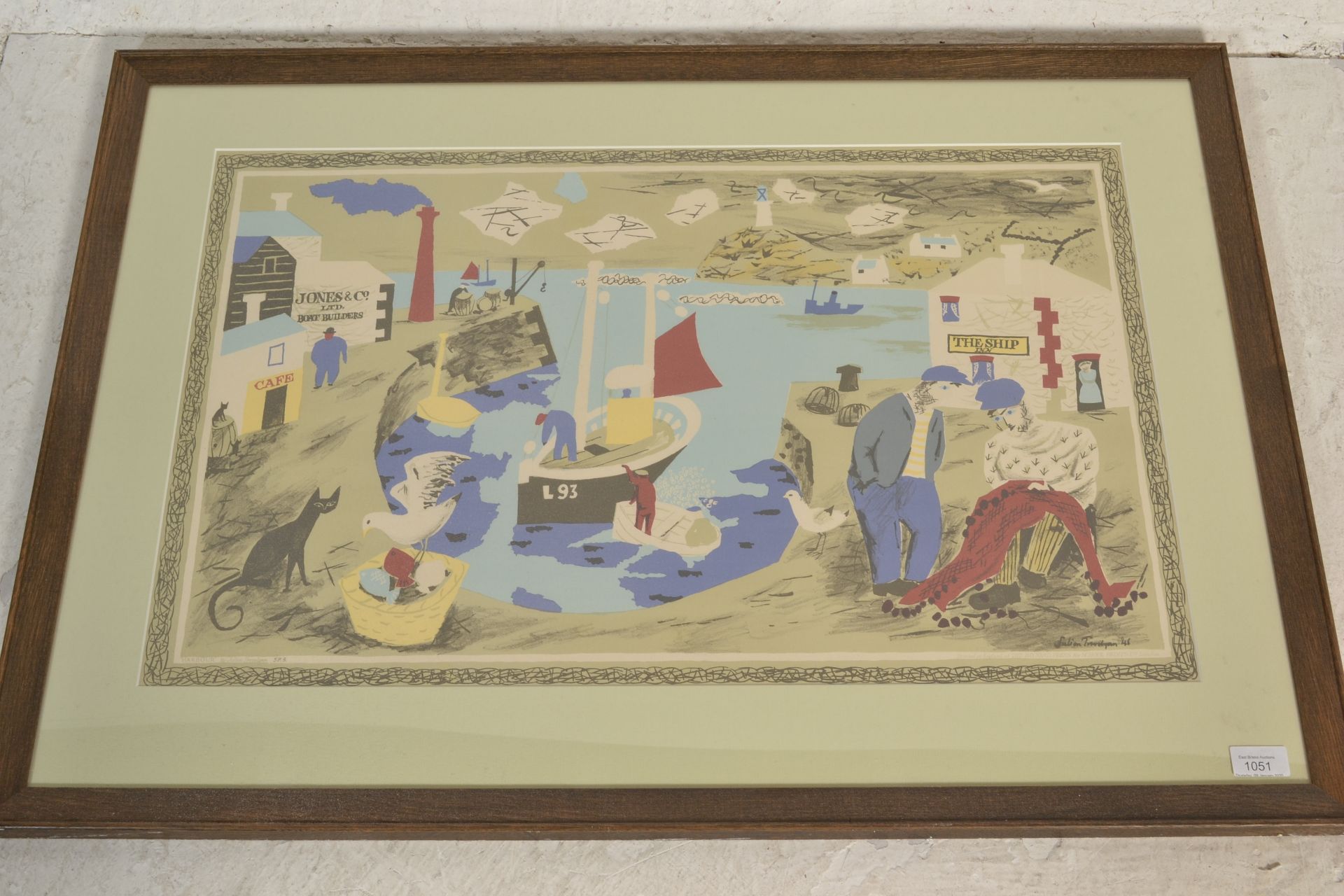After Julian Trevelyan (1910-1988) Harbour (SP.9), colour lithograph, from the School Prints series,