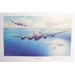 WWII DAMBUSTERS GEORGE JOHNNY JOHNSON SIGNED PRINT