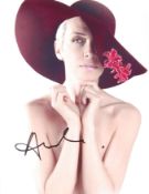 ANNIE LENNOX - EURYTHMICS - SIGNED 8X10" COLOUR PH