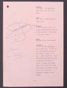 ONLY FOOLS & HORSES - DUAL AUTOGRAPHED SCRIPT PAGE