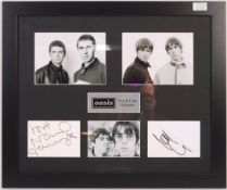 OASIS - RARE AUTOGRAPHED MONTAGE PRESENTATION