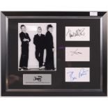 THE JAM - RARE FULL BAND SIGNED AUTOGRAPH DISPLAY