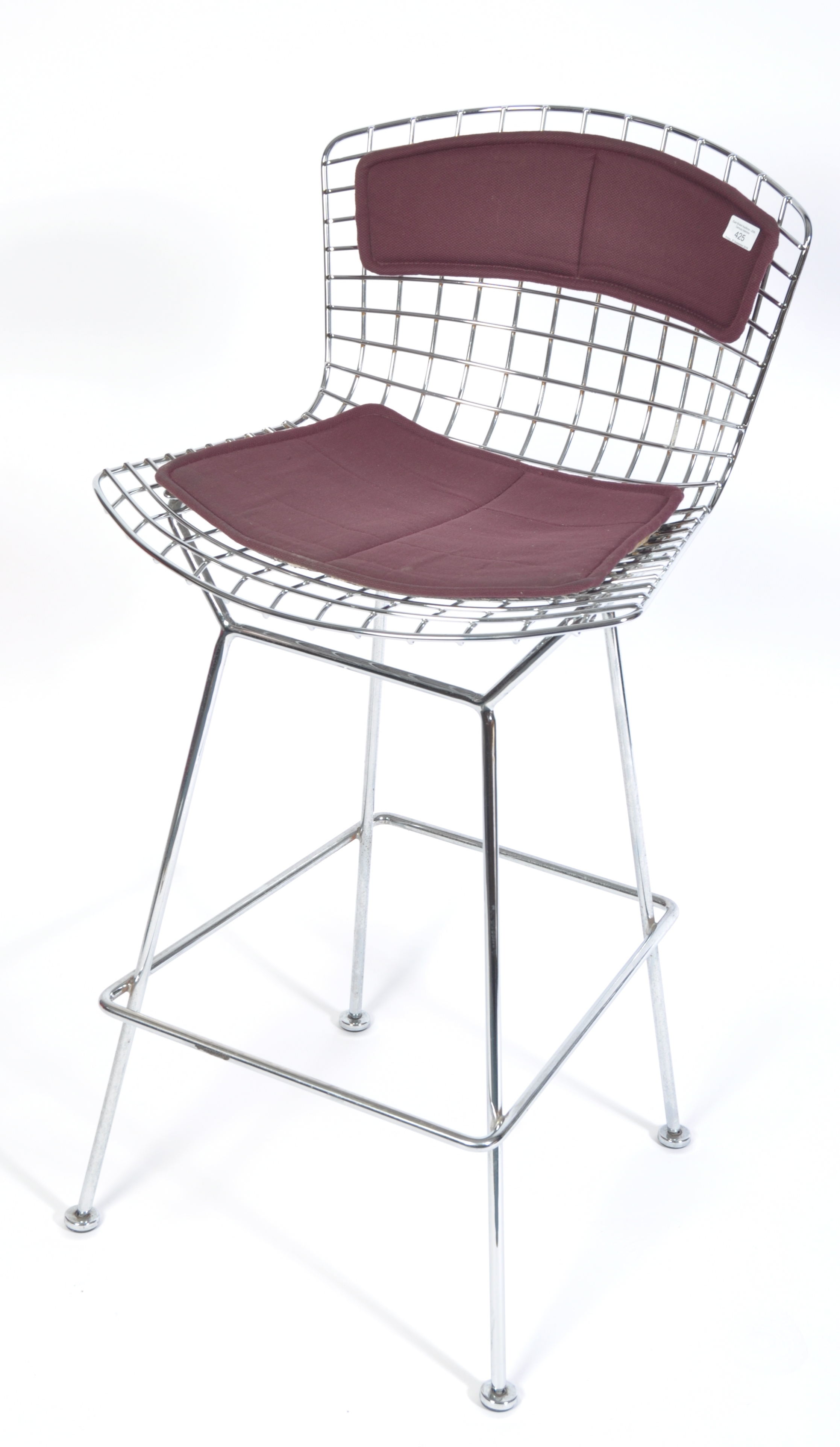 ORIGINAL KNOLL WIRE FRAMED COUNTER STOOL BY HARRY - Image 2 of 5