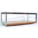 MERROW ASSOCIATES COFFEE TABLE CHROME AND GLASS