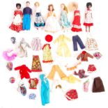 ASSORTED RARE PALITOY MADE PIPPA DOLLS, CLOTHES AND ACCESSORIES