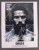 ROCKY - CREED II - CAST SIGNED 14X11" PHOTOGRAPH