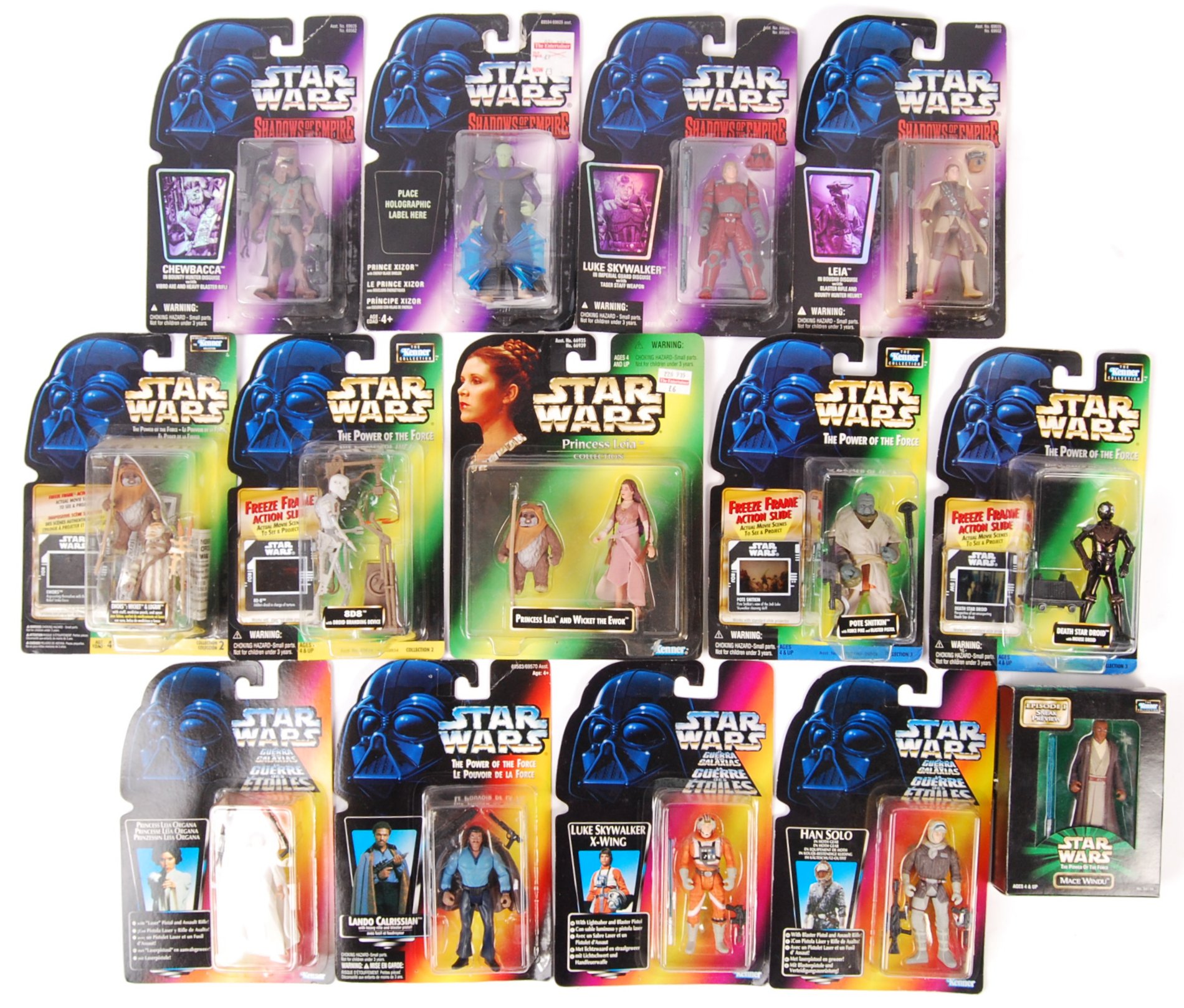 COLLECTION OF ASSORTED STAR WARS CARDED FIGURES