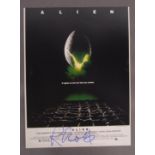 ALIEN - RIDLEY SCOTT - AUTOGRAPHED MINI POSTER