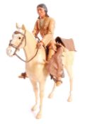 VINTAGE MARX TOYS JOHNNY WEST INDIAN & HORSE ACTION FIGURE