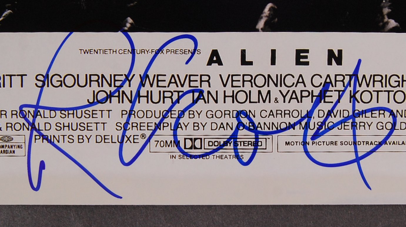 ALIEN - RIDLEY SCOTT - AUTOGRAPHED MINI POSTER - Image 2 of 2