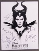 MALEFICENT - ANGELINA JOLIE + CAST SIGNED POSTER