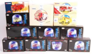 COLLECTION OF BOXED CORGI FIRE ENGINE DIECAST MODELS