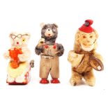 COLLECTION OF CHARMING VINTAGE JAPANESE TINPLATE PLUSH TOYS